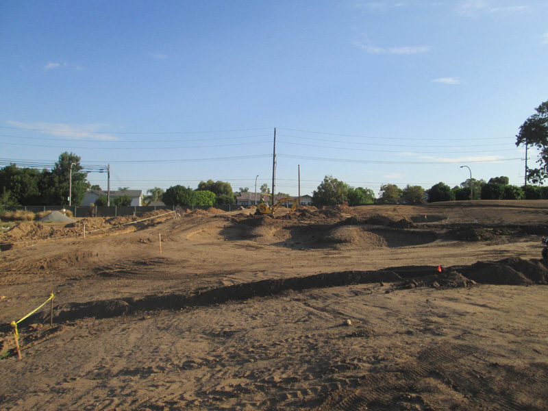 Photo showing early construction on hole #3 Birch Hills Golf Course